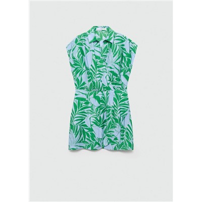Vestido cruzado estampado