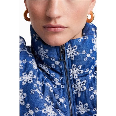 Chaqueta padded con encaje
