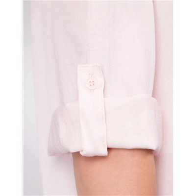 Toz Pembe Comfort Fit Uzun Kollu Gömlek