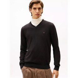 Solid Logo V-Neck Sweater