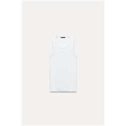 STRETCH RIBBED T-SHIRT