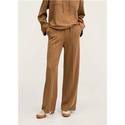 Pantalón wideleg cintura elástica -  Mujer | MANGO OUTLET Melilla