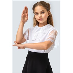 Нарядная блузка для девочки с коротким рукавом Happyfox