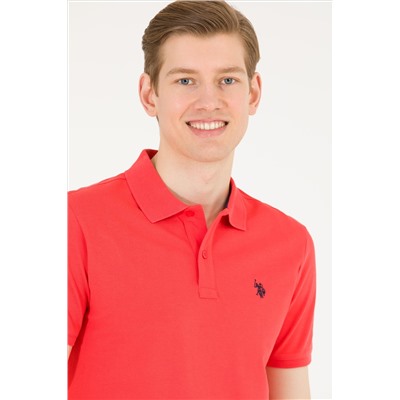 Erkek Kırmızı Basic Polo Yaka Tişört
