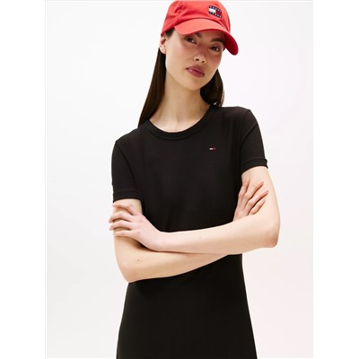 Tommy Jeans Ribbed Midi Dress
