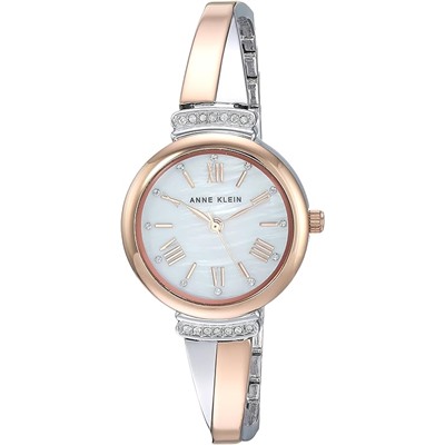 Anne Klein Women's Premium Crystal Accented Bangle Watch Set, AK/2245