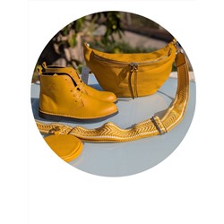КОМБО испанские Ботинки - Дезерты от AB. ZAPATOS 2619 +итальянская сумка PELLE- PAOLO BAGS 397 (450) Amarillo АКЦИЯ