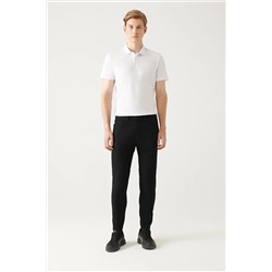 Avva Erkek Siyah Armürlü 5 Cepli Slim Fit Dar Kesim Kanvas Esnek Pantolon B003001