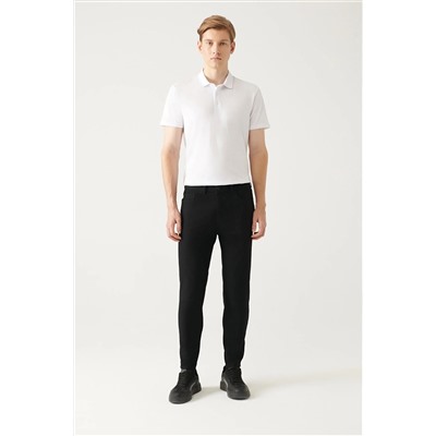 Avva Erkek Siyah Armürlü 5 Cepli Slim Fit Dar Kesim Kanvas Esnek Pantolon B003001