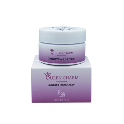[QUEENCHARM] Крем для лица нормализующий МУЦИН УЛИТКИ 80% Snail Inrich Cream, 30 мл