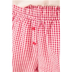Pantalón corto cuadros vichy rojo
