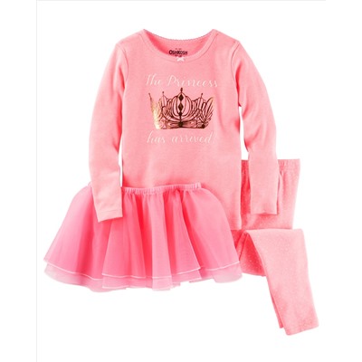 3-Piece Princess Tutu Cotton PJs