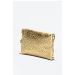 Bandolera de piel Briana Dorado