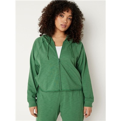 SUMMER LOUNGE COTTON ZIP-UP HOODIE