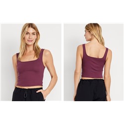 Ultra-Crop Rib-Knit Tank Top