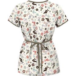 UA Springtime Hop Coffee Bean Mock Wrap Scrub Top