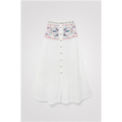 Falda larga paisley