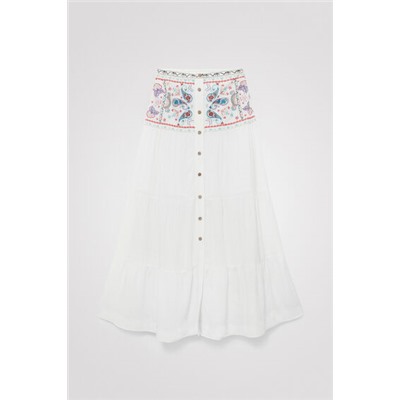Falda larga paisley