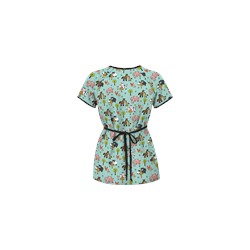 UA Country Time Cool Blue Mock Wrap Scrub Top