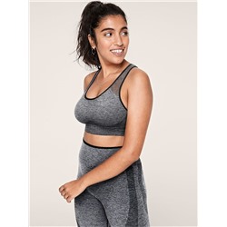 PINK SEAMLESS LIGHTLY-LINED GYM RACERBACK SPORTS BRA