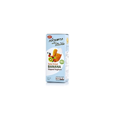 Ломтики вяленого банана в йогуртовой глазури 75 гр / Solar Dried Banana dipped yoghurt 75g