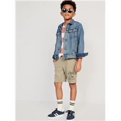 Flat-Front Fleece Jogger Shorts for Boys (At Knee)