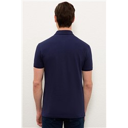 Erkek Lacivert Basic Polo Yaka Tişört