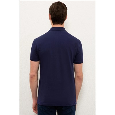 Erkek Lacivert Basic Polo Yaka Tişört