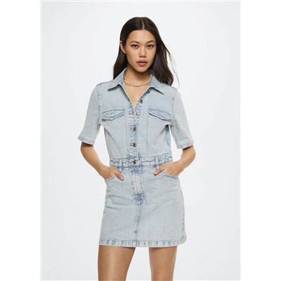 Vestido camisero vaquero -  Mujer | MANGO OUTLET España