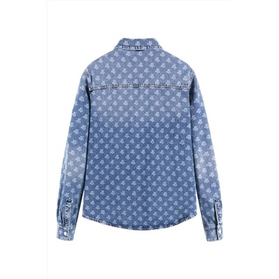 Camisa vaquera Azul claro y crudo