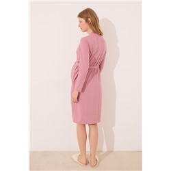Bata midi "maternity" pointelle rosa