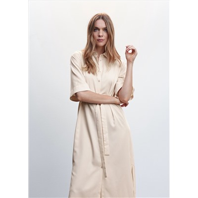 Vestido camisero lazo