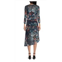 CALVIN KLEIN Floral Ruched Midi-Dress