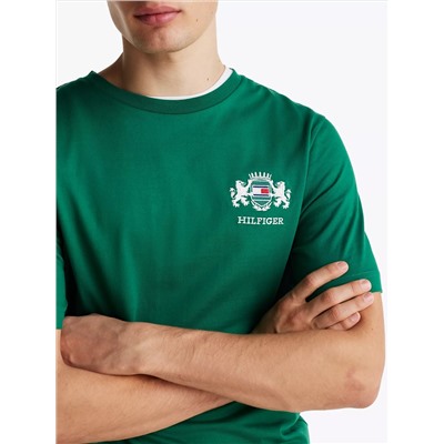 Embroidered Flag Crest T-Shirt