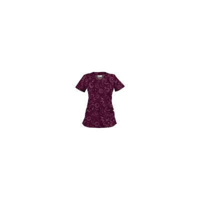 UA Total Eclipse Wine Scallop Neck Top