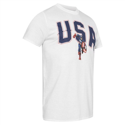 Captain America MARVEL USA Herren T-Shirt FBMTS778WHT