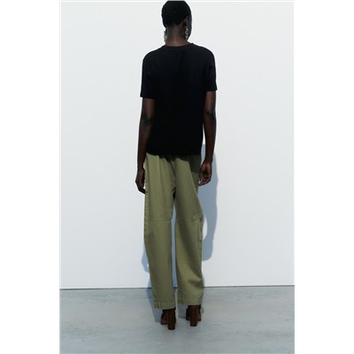 COTTON T-SHIRT WITH ENZYME FINISH