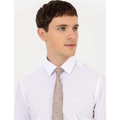 Beyaz Slim Fit Uzun Kollu Klasik Gömlek