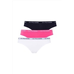U.S. Polo Assn., Kadın Çok Renkli 3 Lü Slip Z6.E.6T1.A1GR.9P