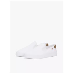 Metallic Heel Canvas Slip-On Sneaker