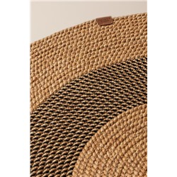 Alsace Oval Kilim - Naturel/Siyah - 90x150 cm