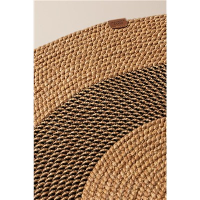 Alsace Oval Kilim - Naturel/Siyah - 90x150 cm