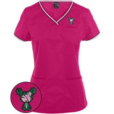koi Scrubs tokidoki Sandy Embroidery Top