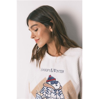 Pijama largo Snoopy polar mousse