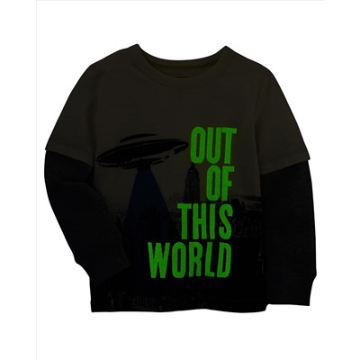 Glow-In-The-Dark Layered-Look UFO Tee