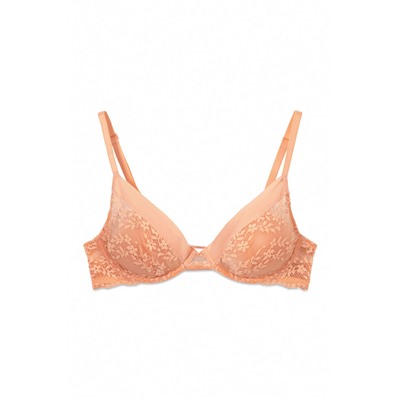 PRETTY Sujetador aro encaje naranja peach
