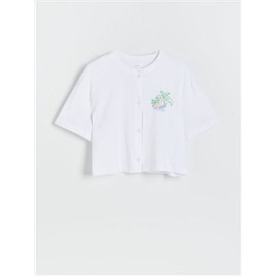 Bluse im T-Shirt-Stil