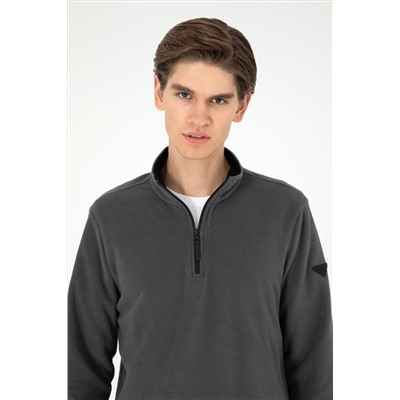 Erkek Antrasit Basic Sweatshirt