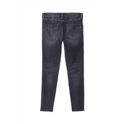 Vaquero skinny fit 7/8 de tiro alto Negro