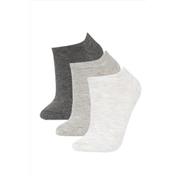 Defacto Kadın Pamuklu 3'lü Sneaker Çorap K5974AZNS